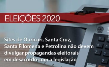 MPPE recomenda sites de Ouricuri, Santa Cruz, Santa Filomena e Petrolina não divulgar propagandas eleitorais