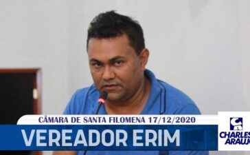 Vídeo: Vereador Erim de Cícero Henrique na última sessão da Câmara 2020