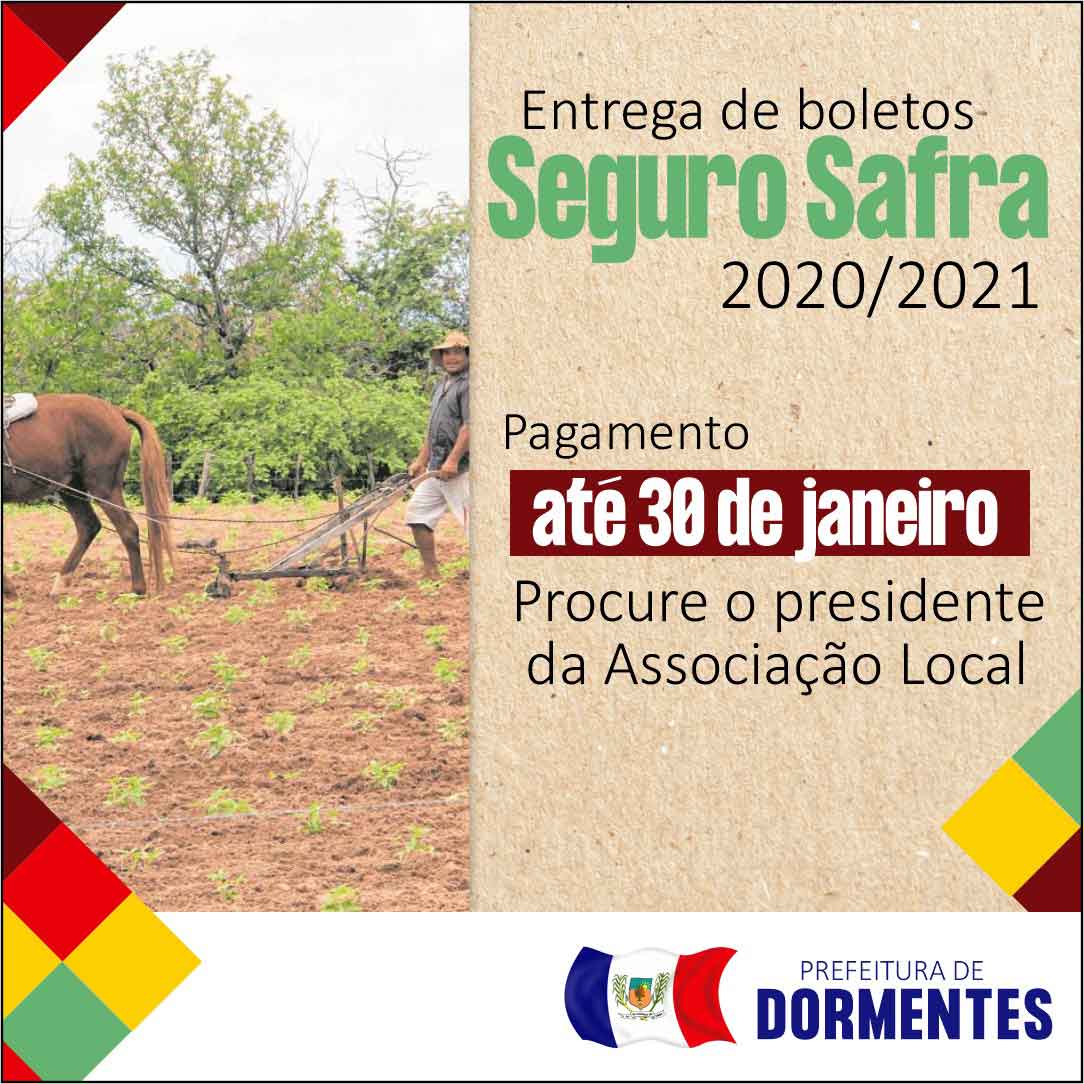 Garantia-Safra 2020/2021: Prefeitura de Dormentes inicia entrega de boletos