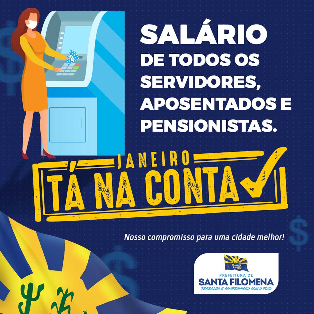 Santa Filomena: Salário em conta de todos os servidores, aposentados e pensionistas