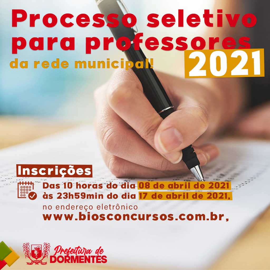 Prefeitura de Dormentes abre processo seletivo para contratação de Professores