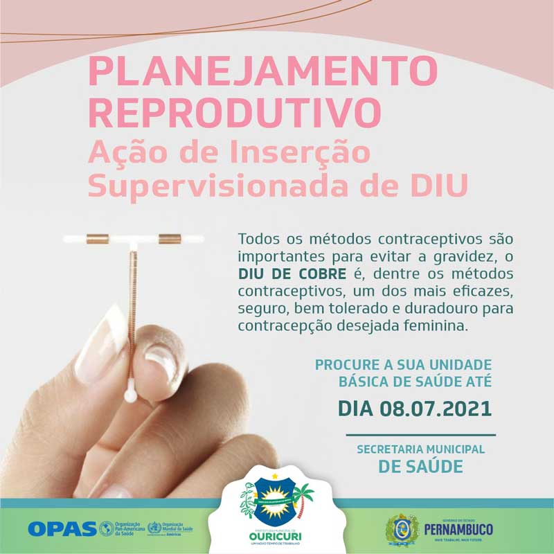 Prefeitura de Ouricuri disponibiliza gratuitamente o implante do Dispositivo Intrauterino (DIU) para mulheres