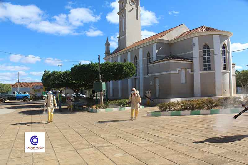 Covid-19: Prefeitura de Santa Filomena realiza sanitização e desinfecção em ruas e avenidas da cidade