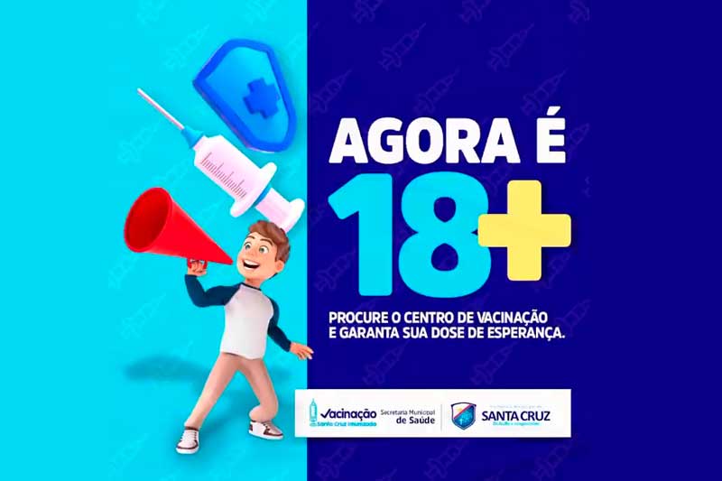 Com mais de 9 mil doses aplicadas contra o COVID-19, Santa Cruz reduz faixa etária para 18 anos nesta quarta-feira (11)