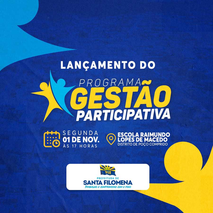 Prefeito Gildevan realizará lançamento do Programa Gestão Participativa nesta segunda 1º