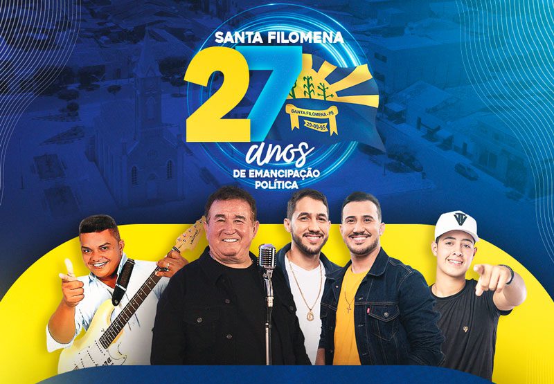 Programação do Ato Solene no aniversário de 27 anos de Santa Filomena; 29/set