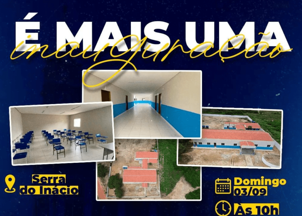 Prefeito de Santa Filomena inaugura mais uma reforma de Escola domingo (3) na Serra do Inácio