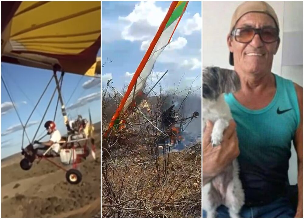 Afrânio-PE | Homem morre após queda de avião adaptado com motor de fusca