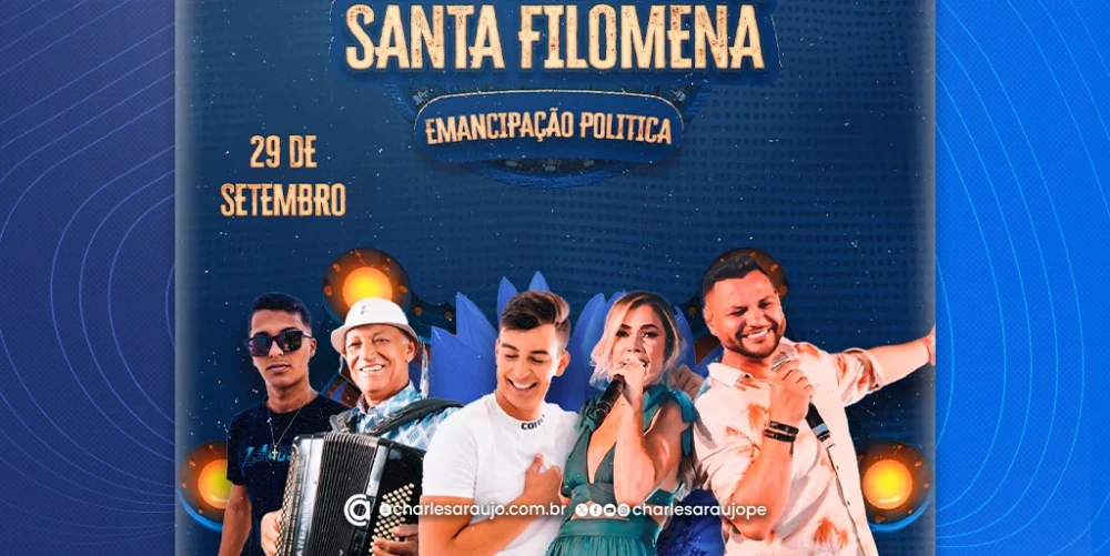 Festa de Aniversário de Santa Filomena 2024 será dia 29 de setembro; veja atrações confirmadas