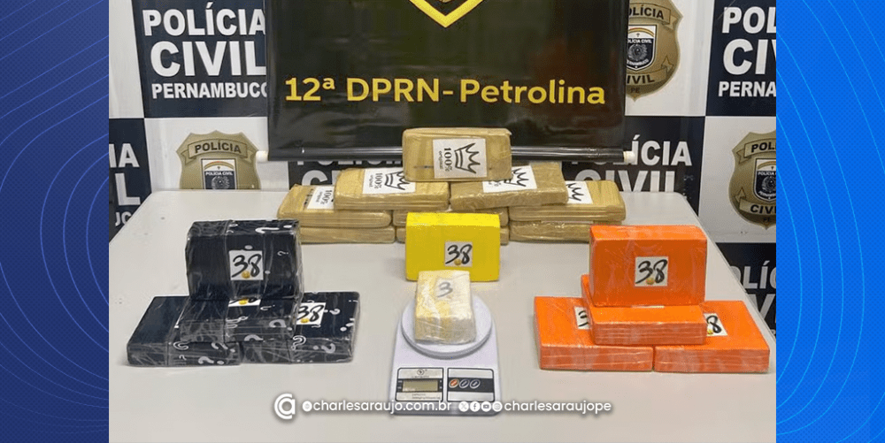 Homem é preso em Petrolina com quase 20kg de cocaína