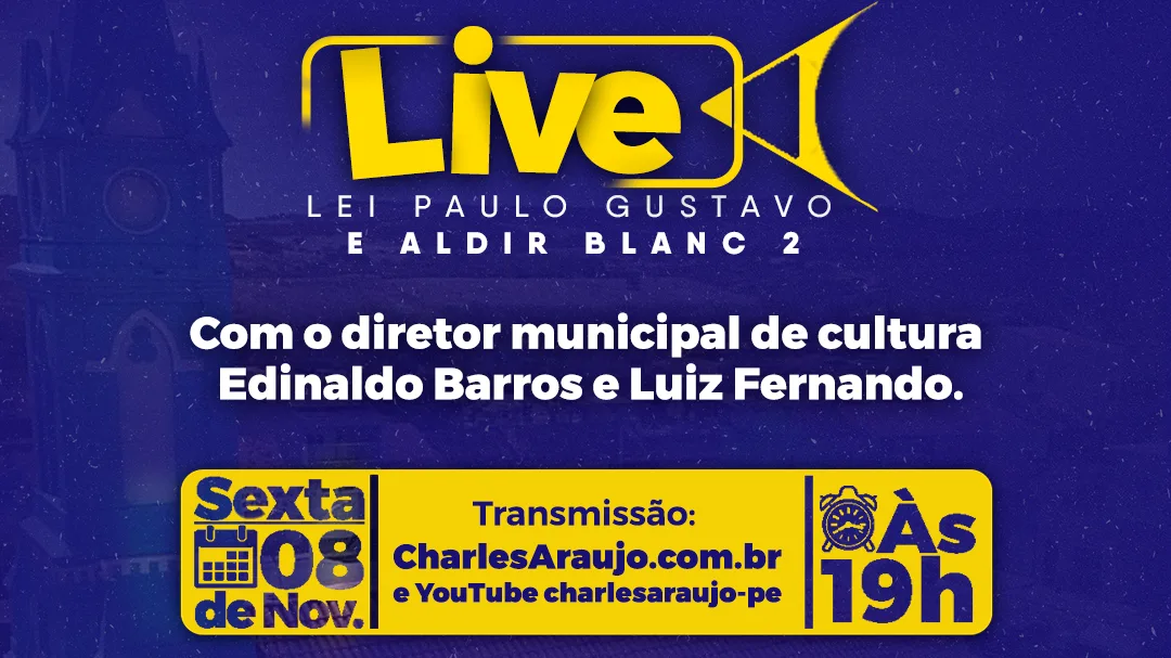 Live Especial - Lei Paulo Gustavo e Aldir Blanc 2