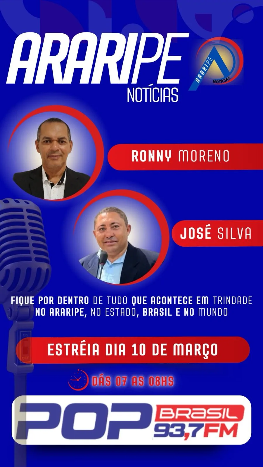 Rádio Pop Brasil FM de Trindade estreia noticiário regional com cobertura no Sertão pernambucano na segunda, 10 de março